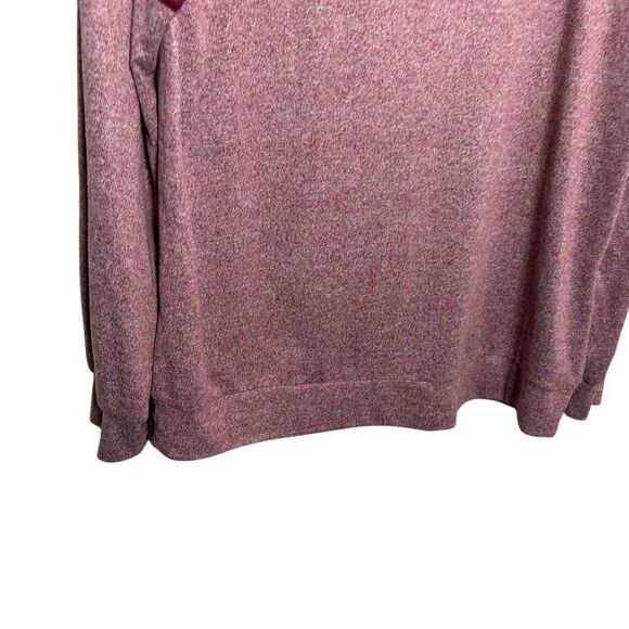 St John's Bay Sweatshirt Women's Medium Red Cowl Neck Pullover Knit Top - Picture 3 of 8